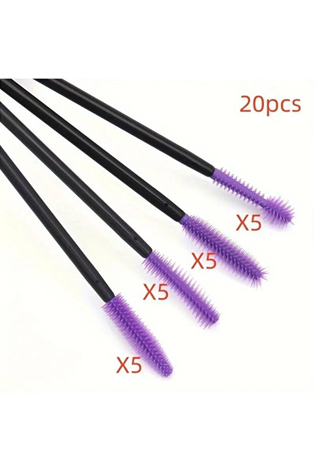 Purple 20pcs Silicone sewing machine cleaning brush, reusable, for difficult to clean corners and ga
