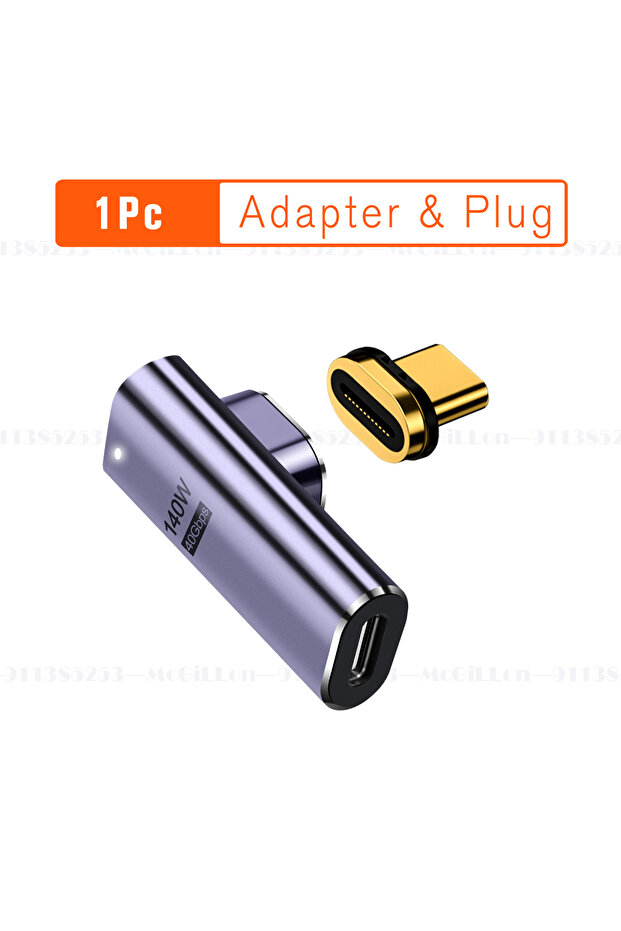 محول طراز B 1 قطعة USB4.0 Thunderbolt3 مغناطيسي USB C إلى محول Type C 140 وات 40 جيجابت في الثانية شحن سريع M