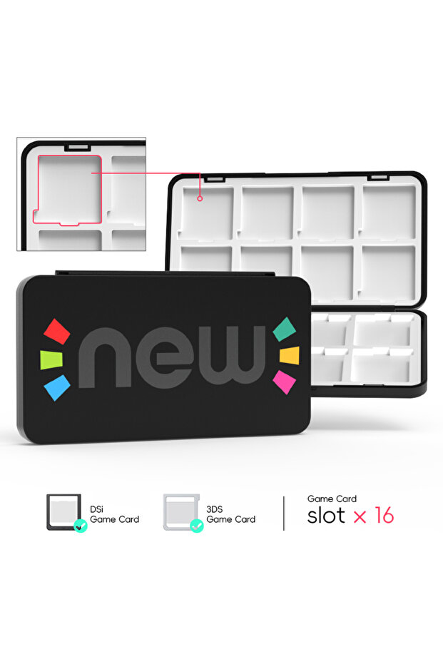 NEW Portable 16-in-1 Game Cartridge Storage Box Case for 3DS/2DS/DS Series Cards