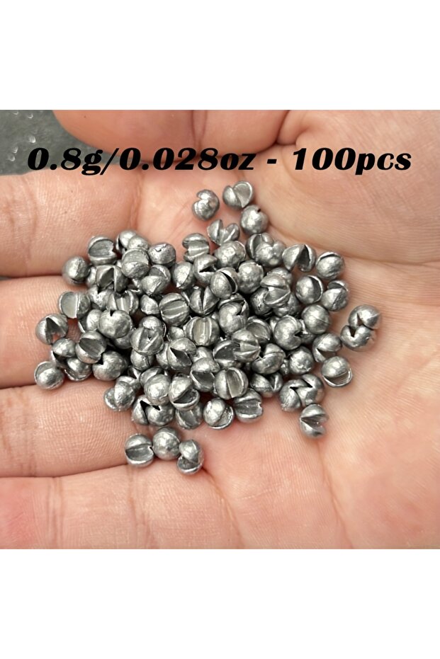 0.8g 100pcs TAKBAS 100pcs Lead Fishing Weights Sinkers - Adjustable Split Shot, Removable Round Desi
