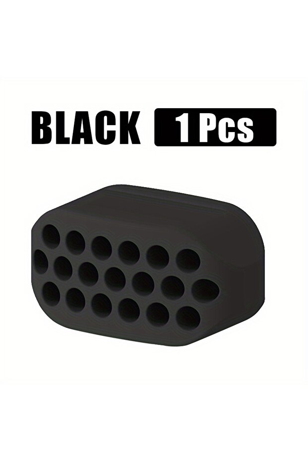 Black Facial Muscle Trainer - Silicone Jaw V Face Exerciser for Strengthening Masseter Muscles and S