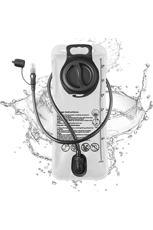 White-3.0L One click quick release water bag 1.5L-3.0L mountain backpack leak proof water bag, suita