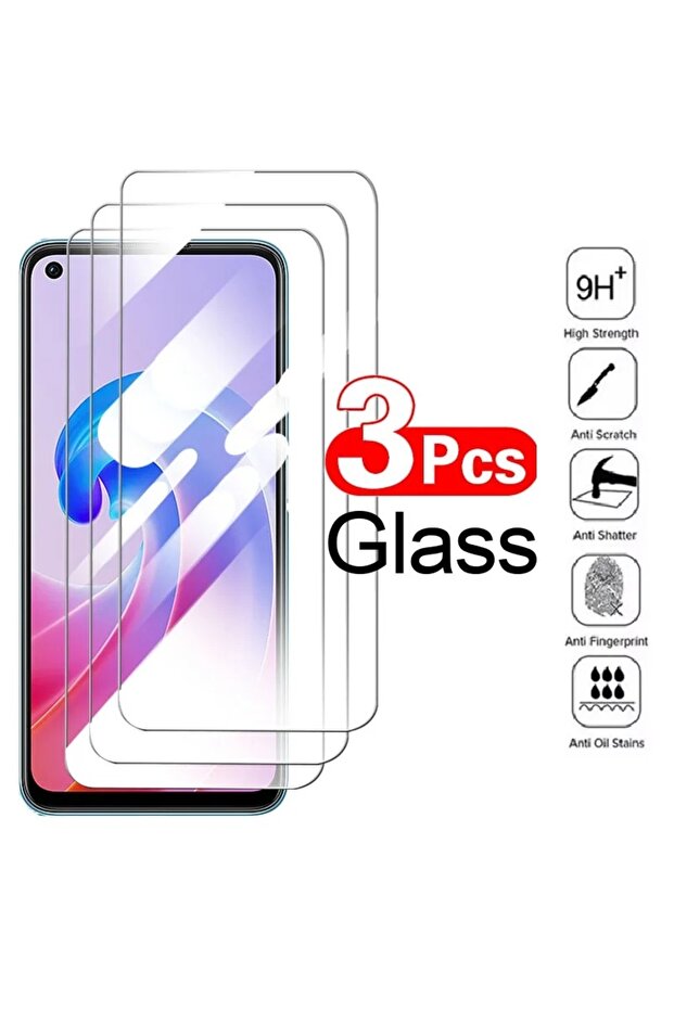 3Pcs Tempered Glass OPPO A57S 3Pcs Tempered Glass For A11S A57S A5 A9 2020 Reno 8 5G Screen Protect