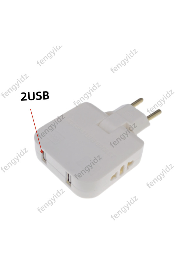 مع 2 منفذ USB أبيض 3 في 1 محول طاقة الاتحاد الأوروبي قابل للطي من الولايات المتحدة إلى الاتحاد الأوروبي محول طاقة للسفر