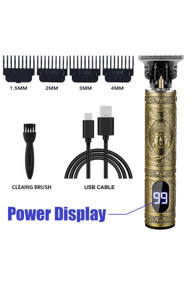 067-Buddha New Hair Clipper For Men's Beard Shaver Professional Version of Wireless Electric Hair T