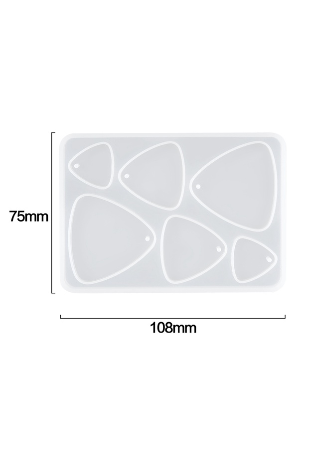 10 New Earring Pendant UV Crystal Epoxy Silicone Mold Geometric Triangular Droplet Shape Earring Pen