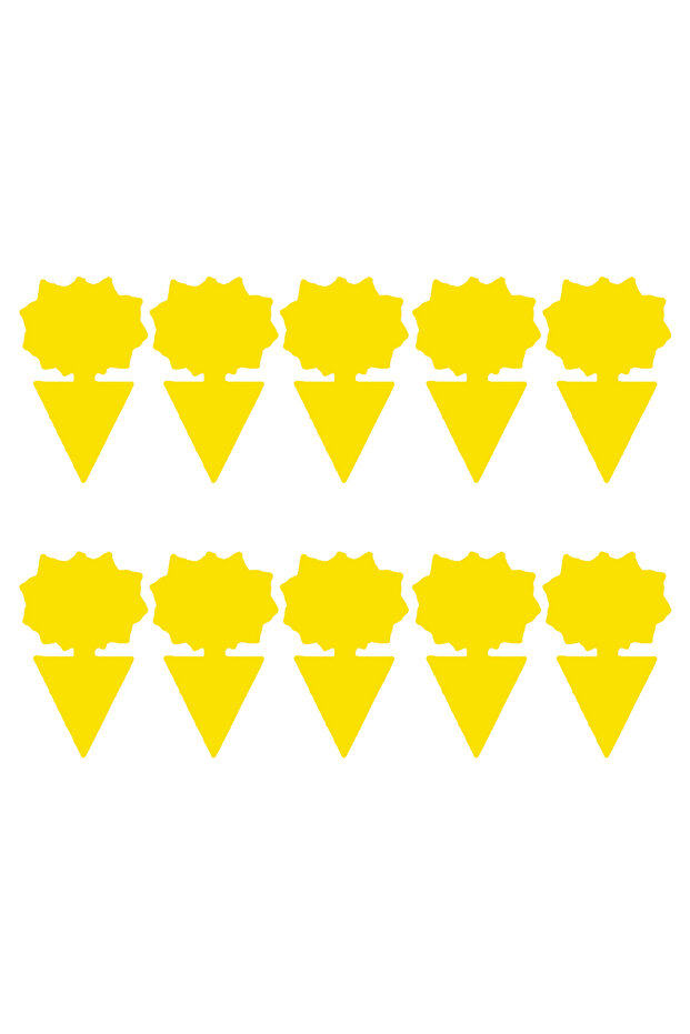 sunflowers 10pcs Yellow Sticky Traps Fly Paper Non-Toxic Dual-Sided Yellow Sticky Fly Traps for Hous