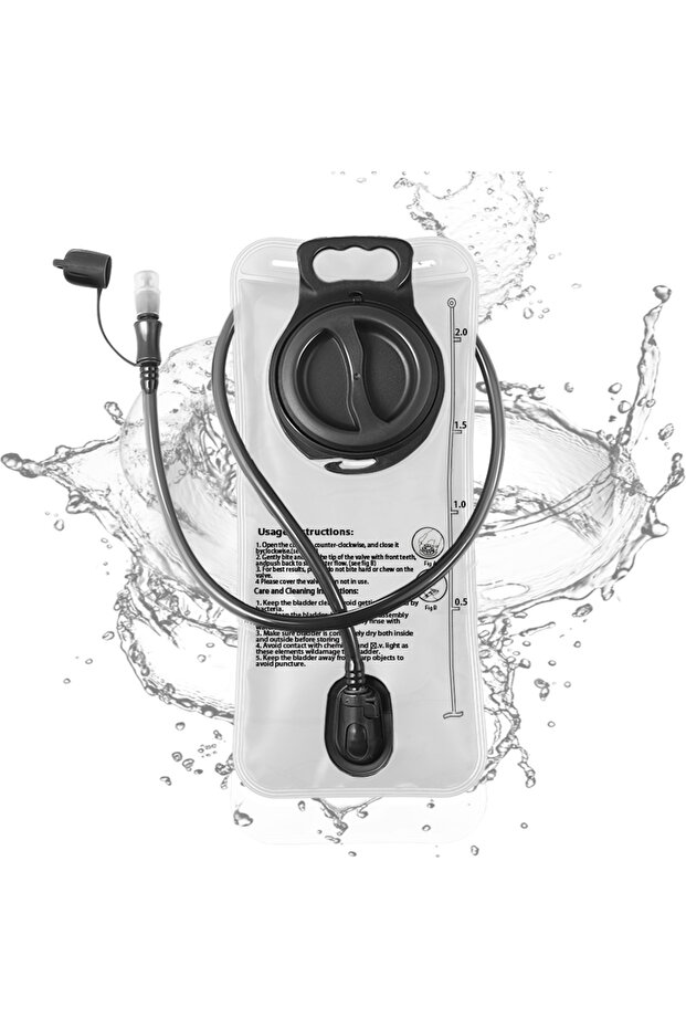 White-2.0L One click quick release water bag 1.5L-3.0L mountain backpack leak proof water bag, suita