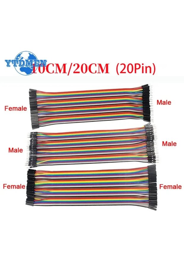 YTDMEN 20cm-M-F-20pin Dupont Line 10cm 20cm Dupont Cables Male To Male Female To Female Male To FeMa