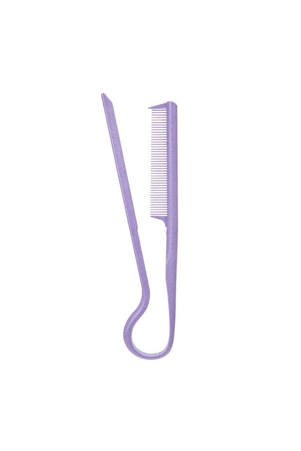Purple Wheat Straw V-shaped Flat Comb for Hair Straight Salon Hair Brush Straightner Hairdressing Co