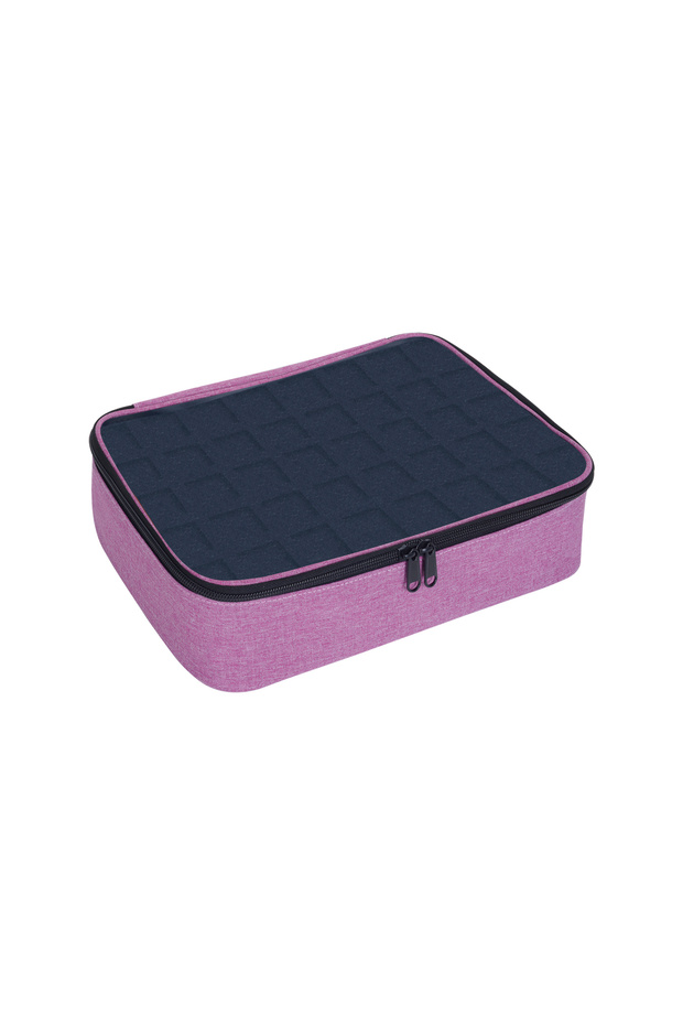 Rose Red 40 bottles nail polish storage bag, multi-color portable hand-held large cosmetic bag, hold