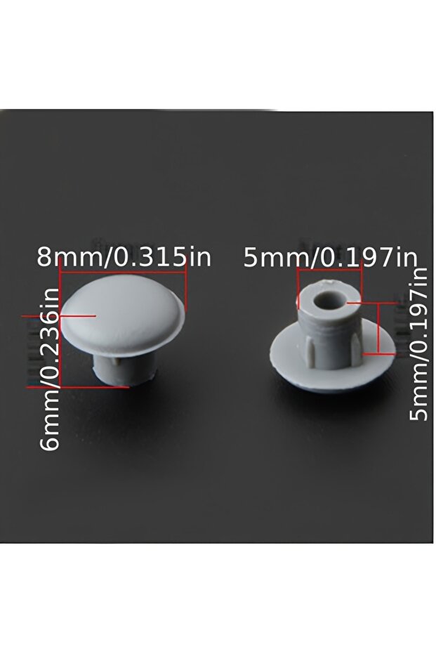 100Pcs dark grey 100pcs Wardrobe 5mm Plastic Hole Plug, Furniture Cabinet Row Hole Plug, Wardrobe Pl