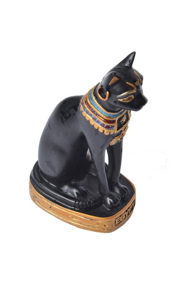 Black Cat Statue Ornament Egyptian Cat Figurine Statue Decoration Vintage Cat Goddess Statue Home Ga