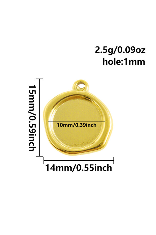 S2873-G 5pcs Stainless Steel Cherry Insect Mushroom Charm Blank Base Charm Oval Square Pendants DIY
