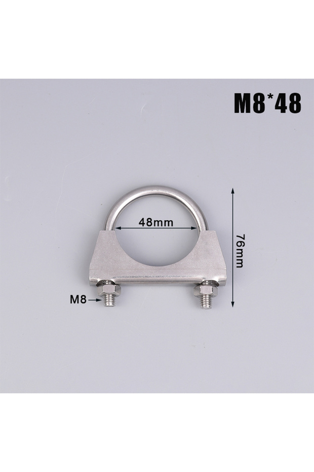 JETTING Style11 1Pc 304 Stainless Steel U-Screw Irregular Bolt With Baffle And Nut M8 Exhaust Pipe C