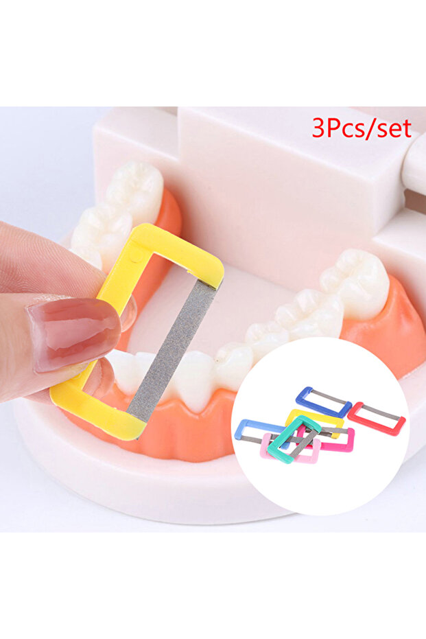 3Pcs Disposable Dental Orthodontic Interproximal Enamel Polishing Tool Tooth Reducted Teeth White...