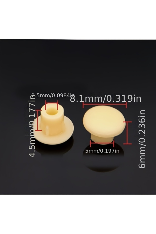 100Pcs Khaki 100pcs Wardrobe 5mm Plastic Hole Plug, Furniture Cabinet Row Hole Plug, Wardrobe Plug H