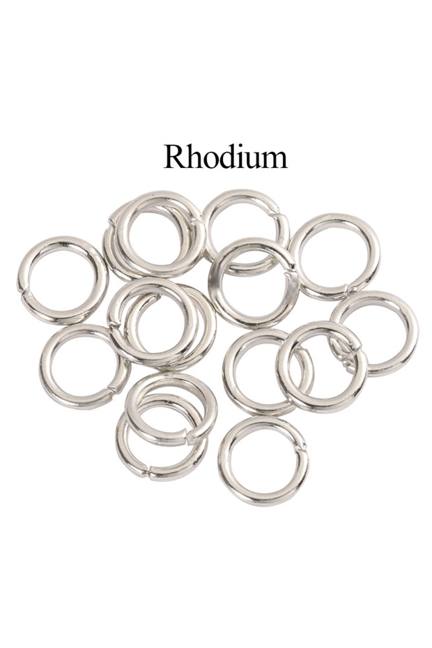 10mm Rhodium 200pcs/Lot 3/4/5/6/7/8/10/12mm Metal Open Single Loops Jump Rings & Split Ring for DIY