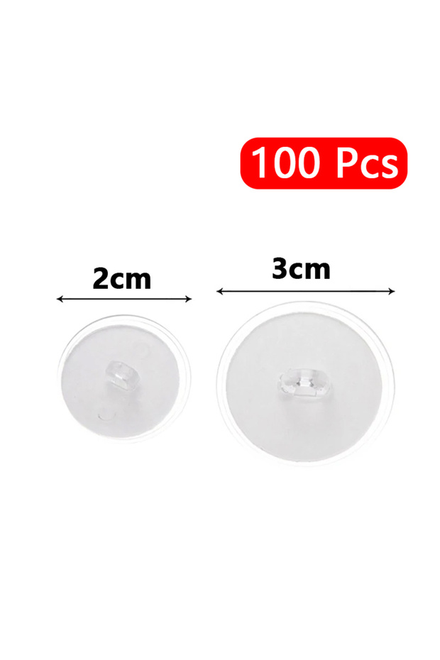 2 Cm - 100 Pcs 100 Pcs Ceiling Strong Small Adhesive Hook 3cm Hang Flag Poster Stick Hook Traceless