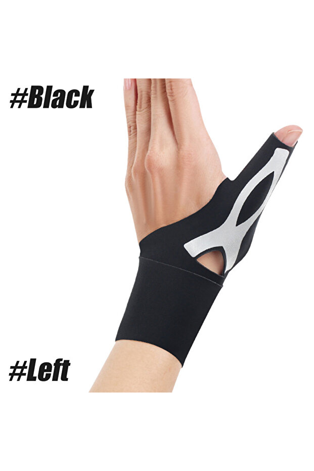 Black-Left 1pc New Thumb and Wrist Compression Sleeve for Tendonitis, Arthritis Pain Relief for Wome