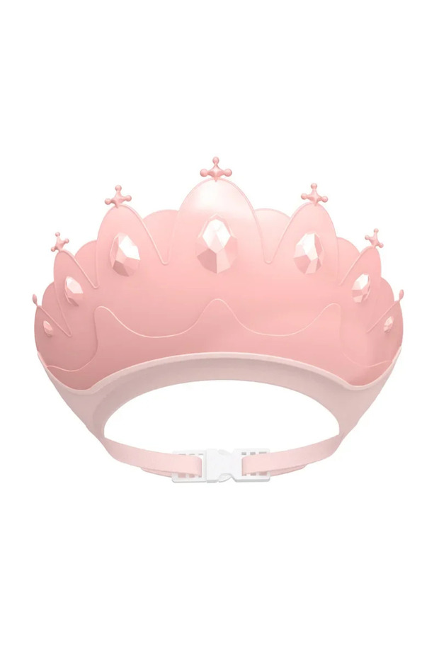 Pink Adjustable Size Children Shampoo Cap Crown Baby Shower Cap Cartoon Bath Visor Infant Hair Shiel