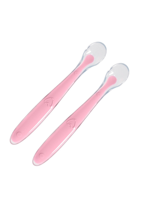 XUNYI 2 PCS Pink 2/1pcs Silicone Spoon for Baby Infant Feeder Spoons for Children Kids Soft Safety F