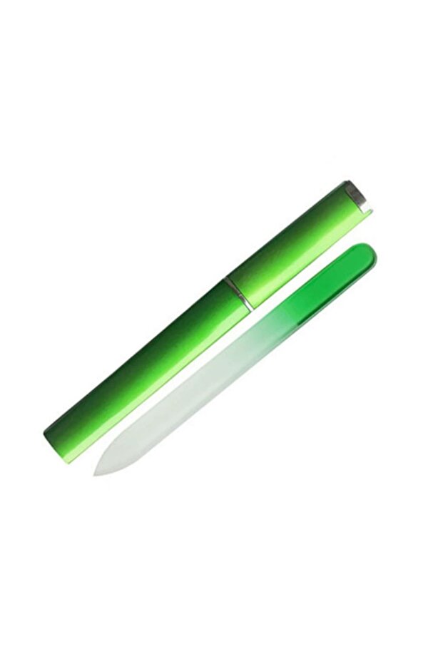 NAILFYOU 1pcs 1pcs Professional Colorful Glass Nail Files strip Double-Sided Transparent Gradient Cr