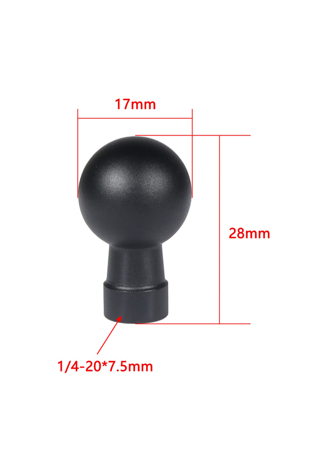 AUTO J 17mm Ball 17mm 25mm Ball Head Adapter Clip Socket Arm Connector for GoPro 13 12 OSMO Action 5