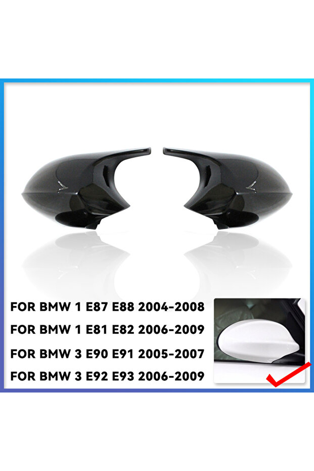 ABS Black E90 E91 Black M3 Style Cover E81 E82 E87 E88 for BMW 1 3 Series E92 E93 Carbon Fiber M Loo