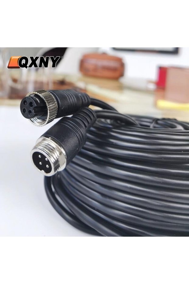 5M QXNY 4 Pin Aviation Extension Video Cable 5M 10M 15M 20M for Truck Van Rv Lorry Bus Monitor Camer