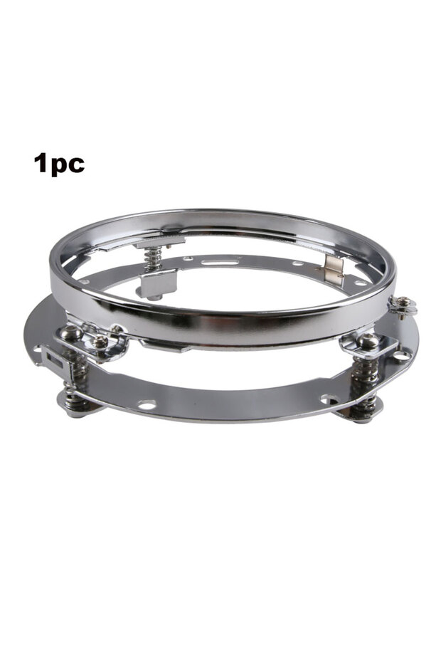 حلقة تثبيت مصباح LED دائري مقاس 7 بوصة من الفضة، قطعة واحدة، لسيارات رانجلر JK وسوزوكي ساموراي.