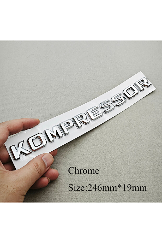 Chrome 246mm 3D ABS Car Letters Logo Kompressor Fender Side Badge Trunk Emblem For Mercedes Benz A B