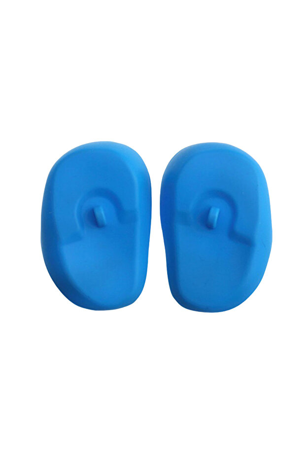 Blue Silicone Ear Cover Hair Coloring Dyeing Ear Protector Waterproof Shower Ear Shield 2 PCS Earmuf