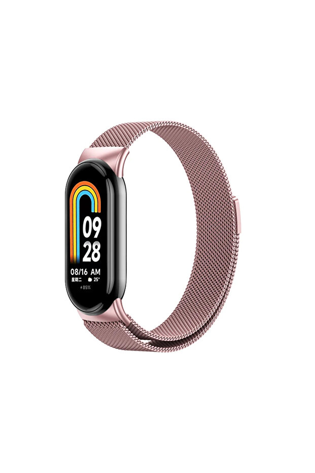 Mi band 10 Rose pink Milanese Loop for Mi Band 8 9 10 Strap Global Version Accessories Smartwatch B