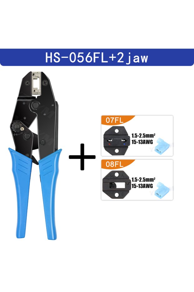 HS-056FL 2jaw Flag Type Receptacles 4.8,6.3 Insulated Terminals HS-056FL For 0.5-2.5mm²/20-13AWG Cr