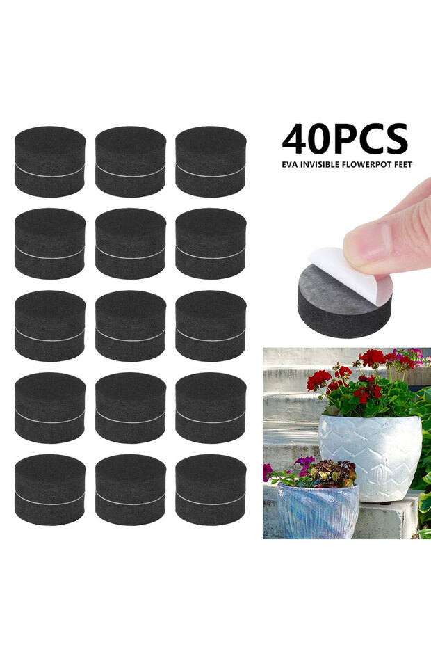 40Pcs 40/160Pcs Flower Pot Feet Round EVA Invisible Flower Pot Risers Kit Self-adhesive Non-slip Pot