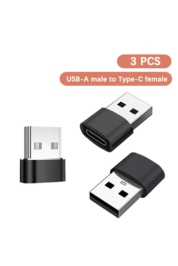 3 قطع محول OTG من USB C أنثى إلى USB A ذكر، شحن سريع ومزامنة البيانات، متوافق مع ماك بوك (1-6 قطع)