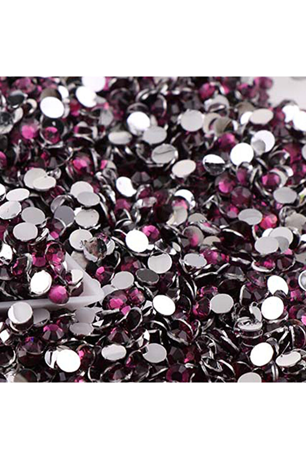 2MM Grape Purple 1000pcs Non Hot Fix Rhinestones 2/3/4mm Round Resin Flatback Crystal Rhinestone DIY