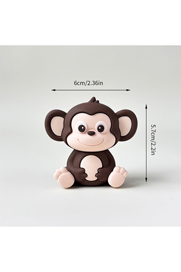 AA26 Safari Cake Toppers Wild Animals Lion Elephant Giraffe Monkey Jungle Theme Birthday Party Cake