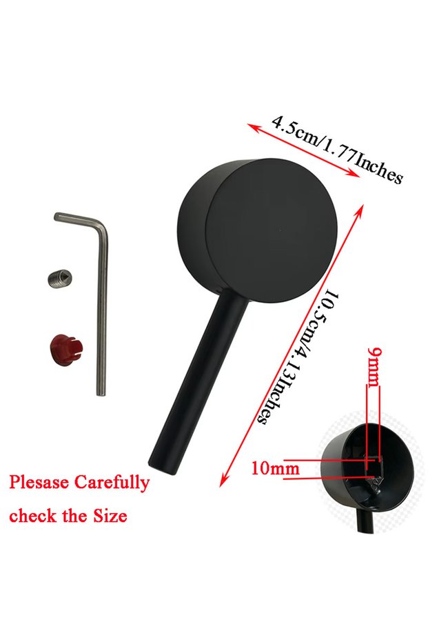 Type 2 Black Bathroom Replacement Faucet Handle Plated Taps Accessories for Size 35 / 40 Cartridge S