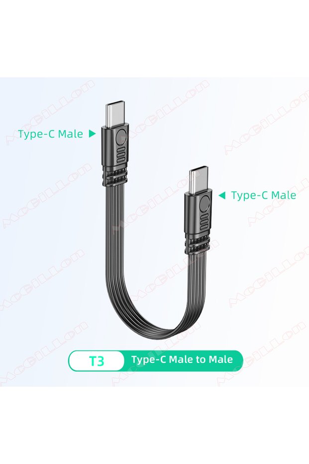 Type-C to Type-C 10CM T3 USB C M to M 10-100cm Type C to Type-C Conversion Adapter Cable Converter W
