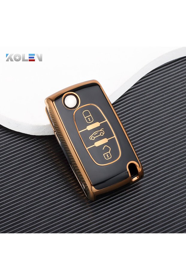 3 Button Black TPU Car Remote Key Case Cover Shell For Peugeot 107 206 207 307 308 406 For Citroen X