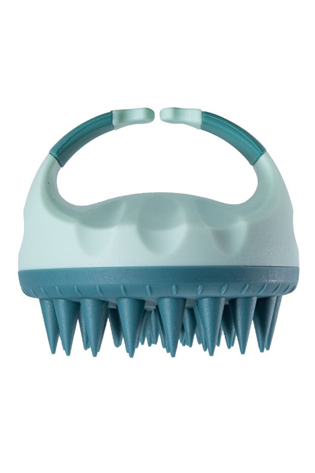 green Scalp Scrubber Shampoo Brush Massager Clean Scalp Comb With Handle Hair Washing Brush Scalp Ex
