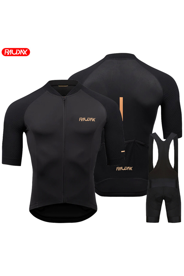 M cycling set Raudax Team 2024 Men Summer Short Sleeve Cycling Jersey Set MTB Maillot Ropa Ciclismo