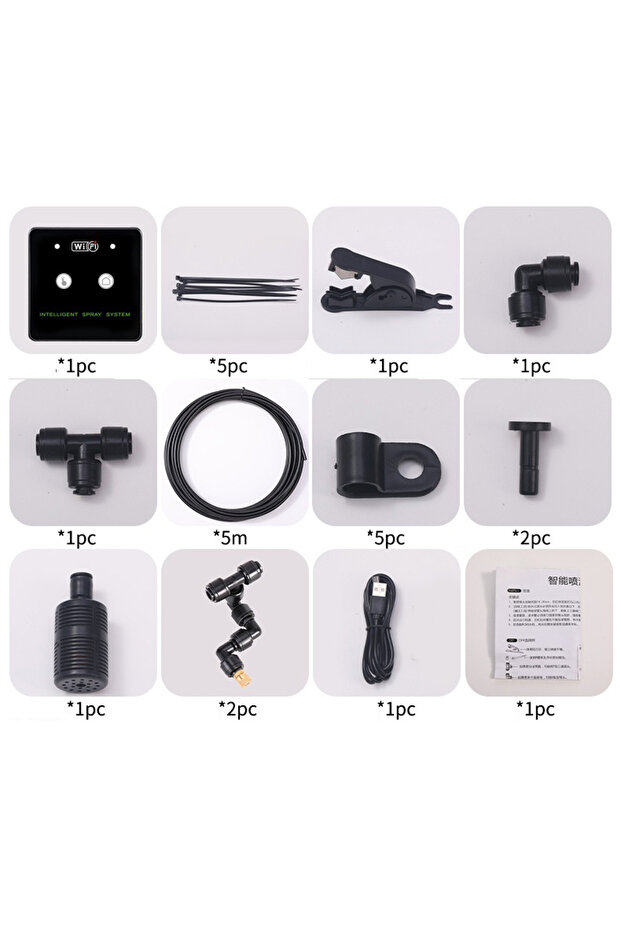 5 m 2 nozzle Rainforest Sprayer WiFi Control Automatic Mist Rainforest Timing Spray System Kit Irrig