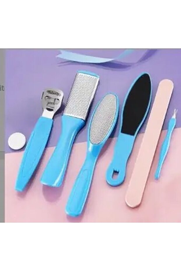 Blue 8-in-1 Pedicure Set, Professional Pedicure Tool Foot Dead Skin Remover Is Suitable For Home And