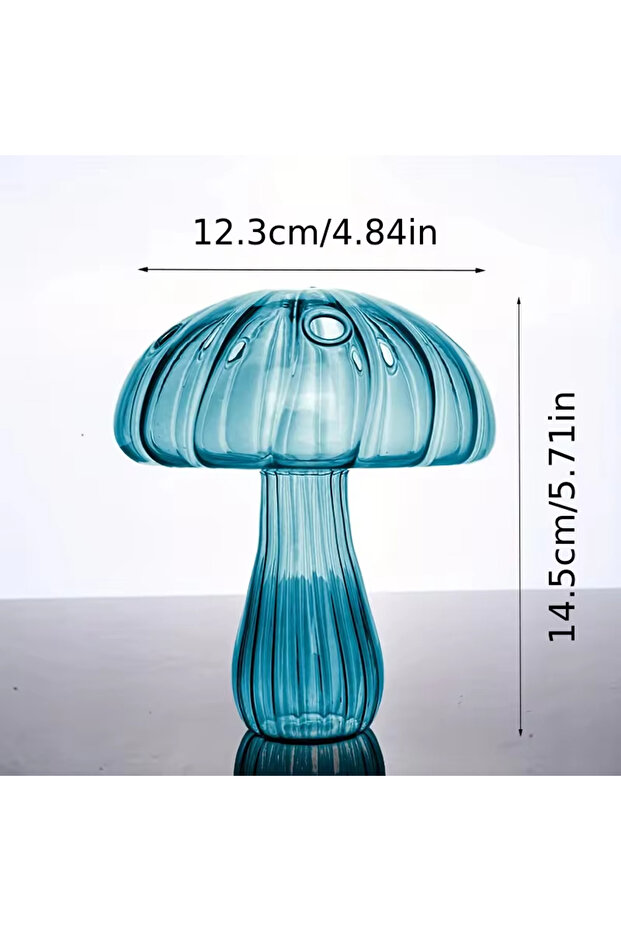 Style E Colourful Mushroom Vase Creative Hydroponic Transparent Glass Aromatherapy Vase Living Room