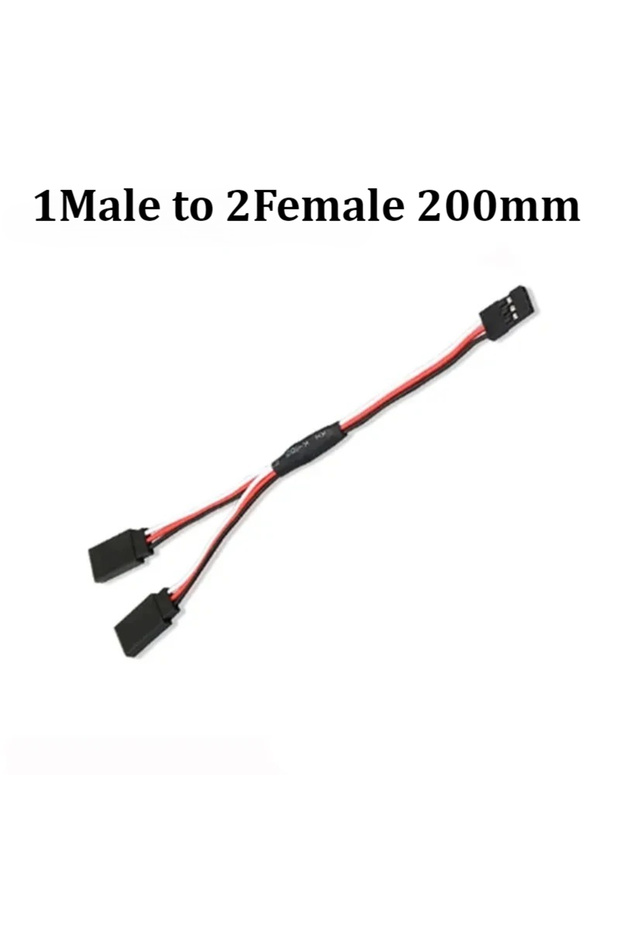 1Male to 2Female Servo Extension Cable 200mm Futaba 3 Pin JR Plug Splitters Male To Female for RC Ca