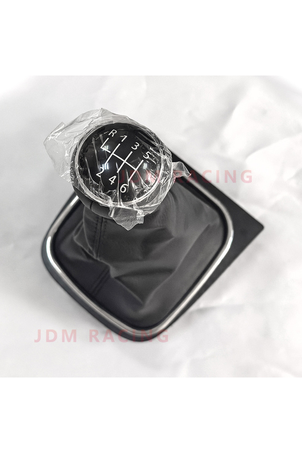 6 speed 5/6 Speed Gear Shift Knob with Leather Boot Collar Case for Volkswagen VW Golf 5 V 6 VI MK5