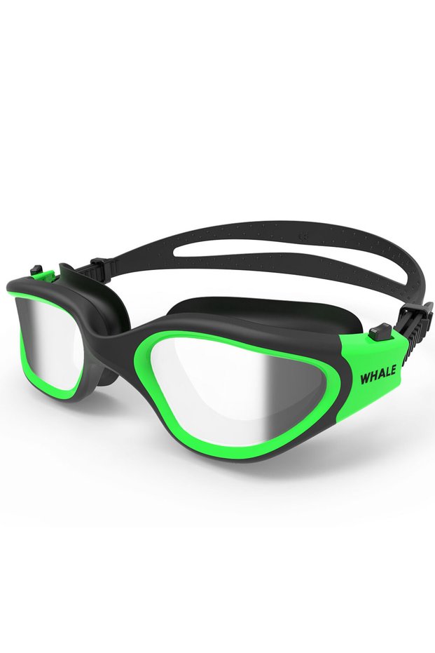 Green Adult Anti-Fog UV Protection Lens Men Women Swimming Goggles Waterproof Adjustable Silicone Sw